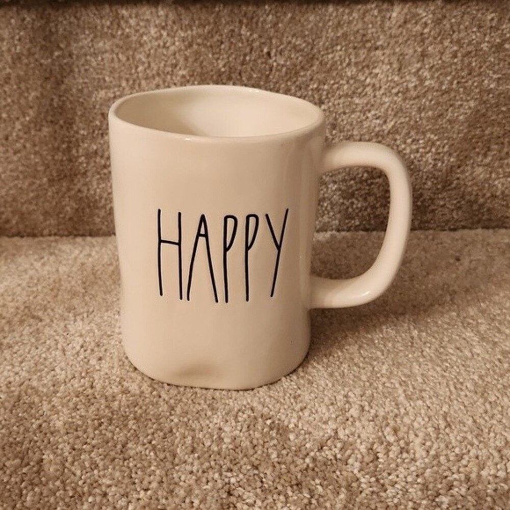 Rae Dunn "Happy" Mug